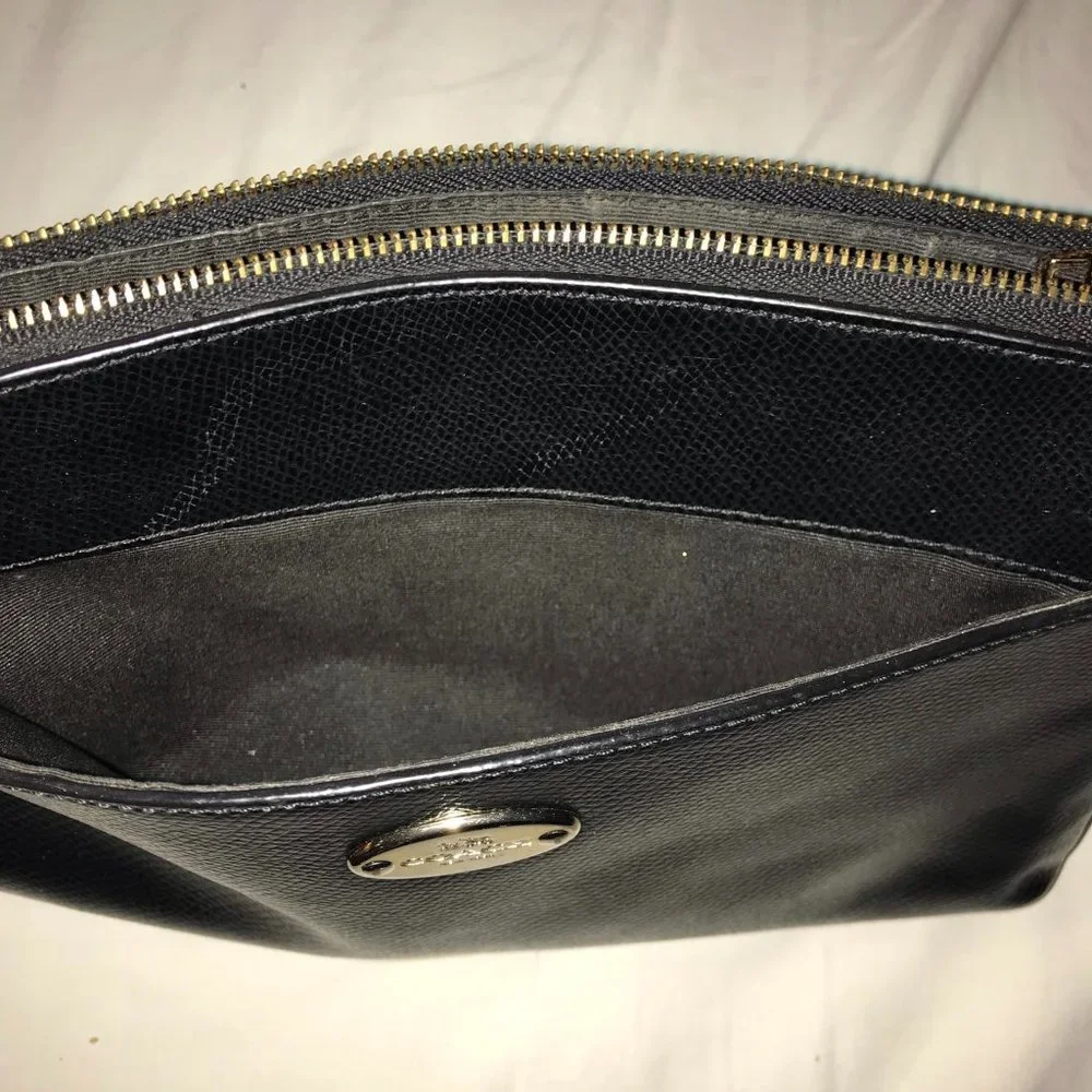 Coach black leather purse or wristlet - Vintage